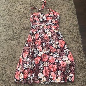 Floral halter dress